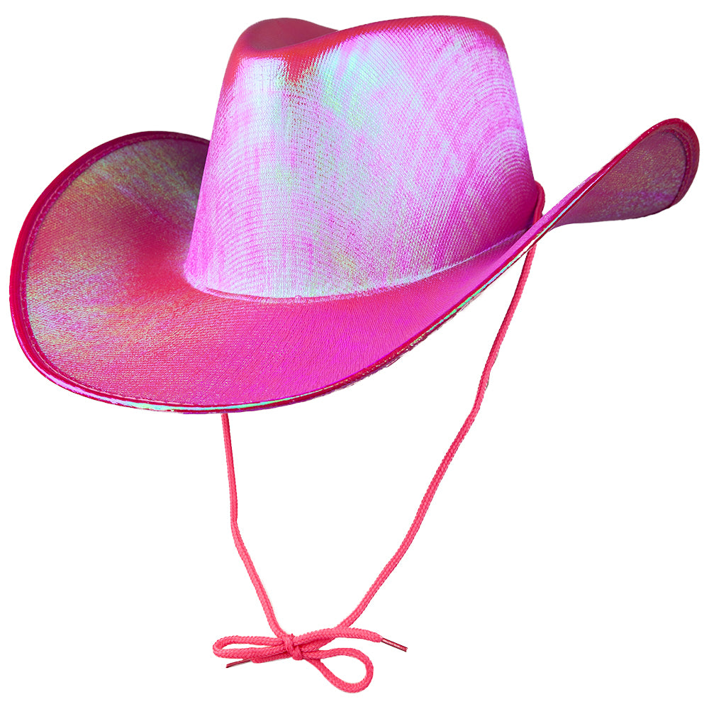 Cowboy Hat Iridescent - Hot Pink