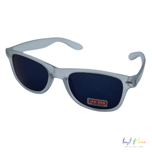 Frosted Wayfarer Mirror Lens Sunglasses