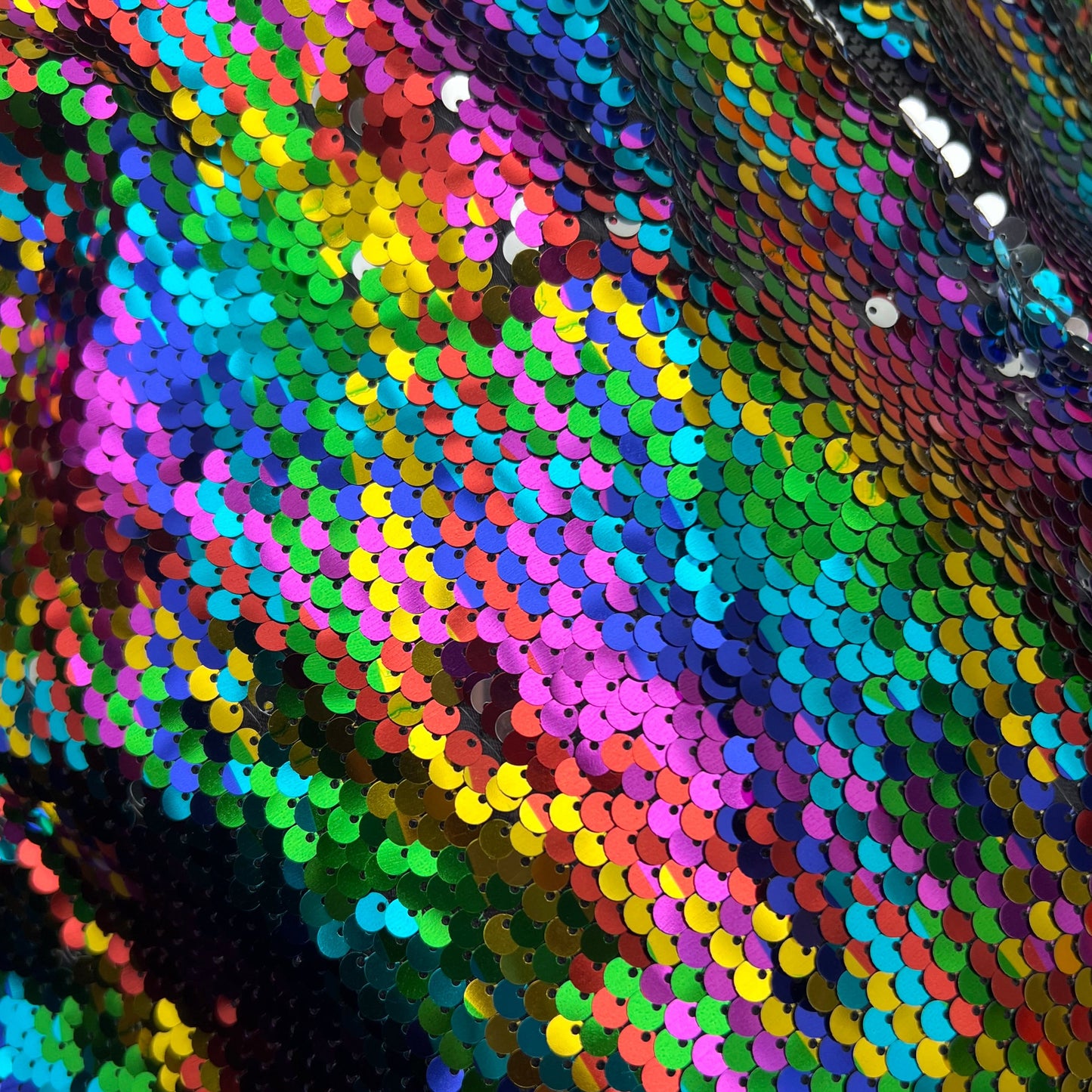 Rainbow Sequin Bomber Jacket