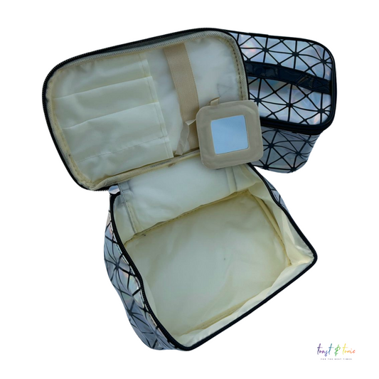 Holographic Toiletry Bag Silver