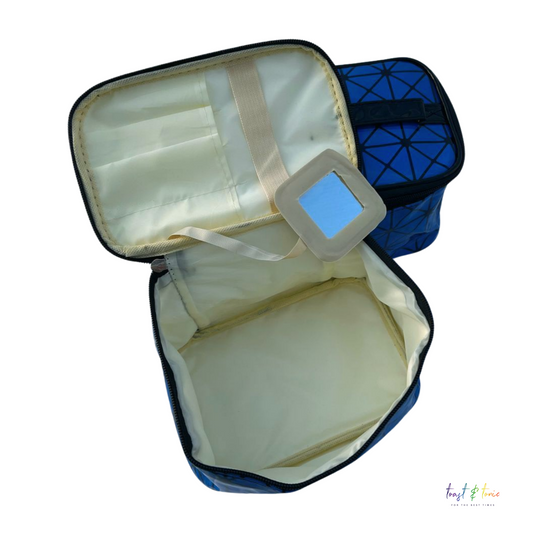 Holographic Toiletry Bag Blue