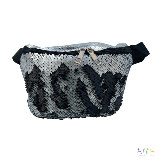 Silver Sequin Bum Bag