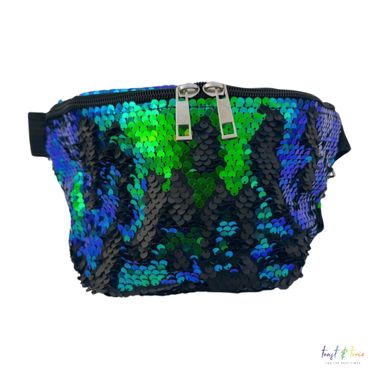 Green Sequin Bum Bag