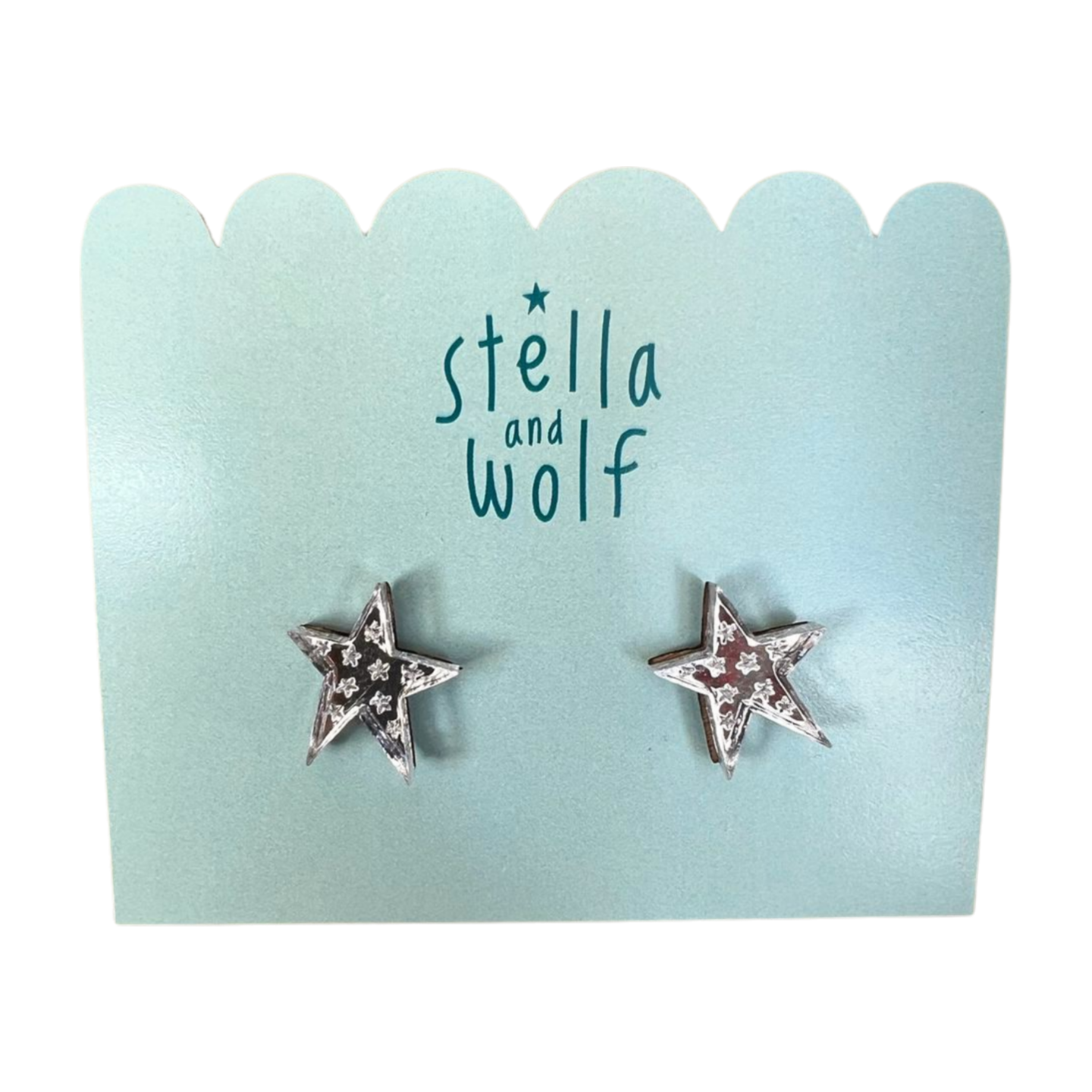 Festival Earings - Silver Star Earings - Studs - Festival Earrings