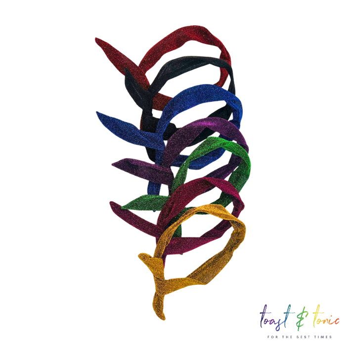 Glitter Wired Headband Hair Ties