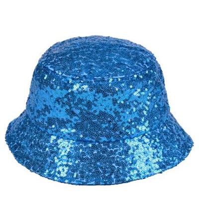 Blue Sequin Bucket Hat