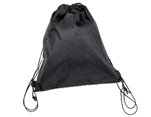 Rear View of Silver Sequin drawstring bag from toast and tonic makes a great festival bag, doubles as backpack