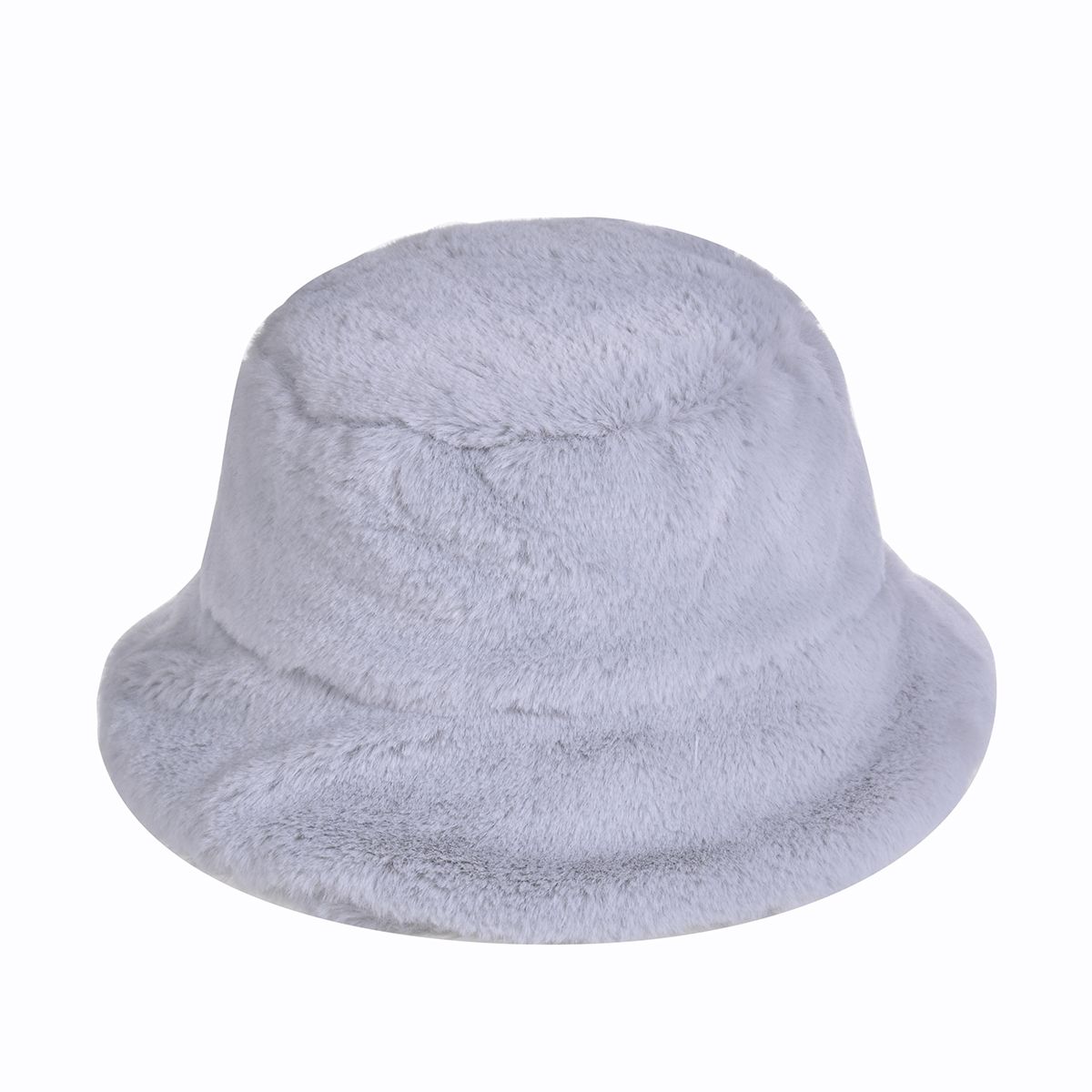 Kids Bucket Hat - Gray Fluffy