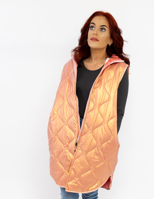 Long Gilet - One Size - Gold