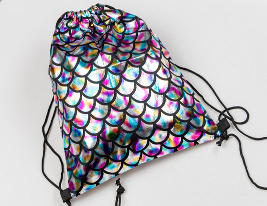 Multi Coloured Scale Cinch Bag