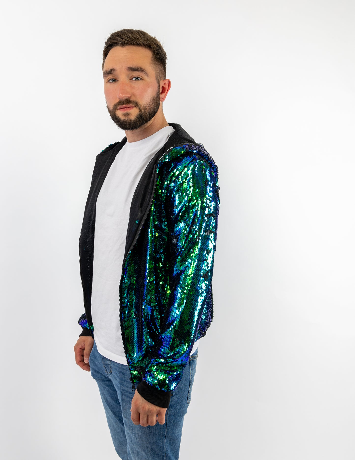 Green sequin bomber jacket - Unisex