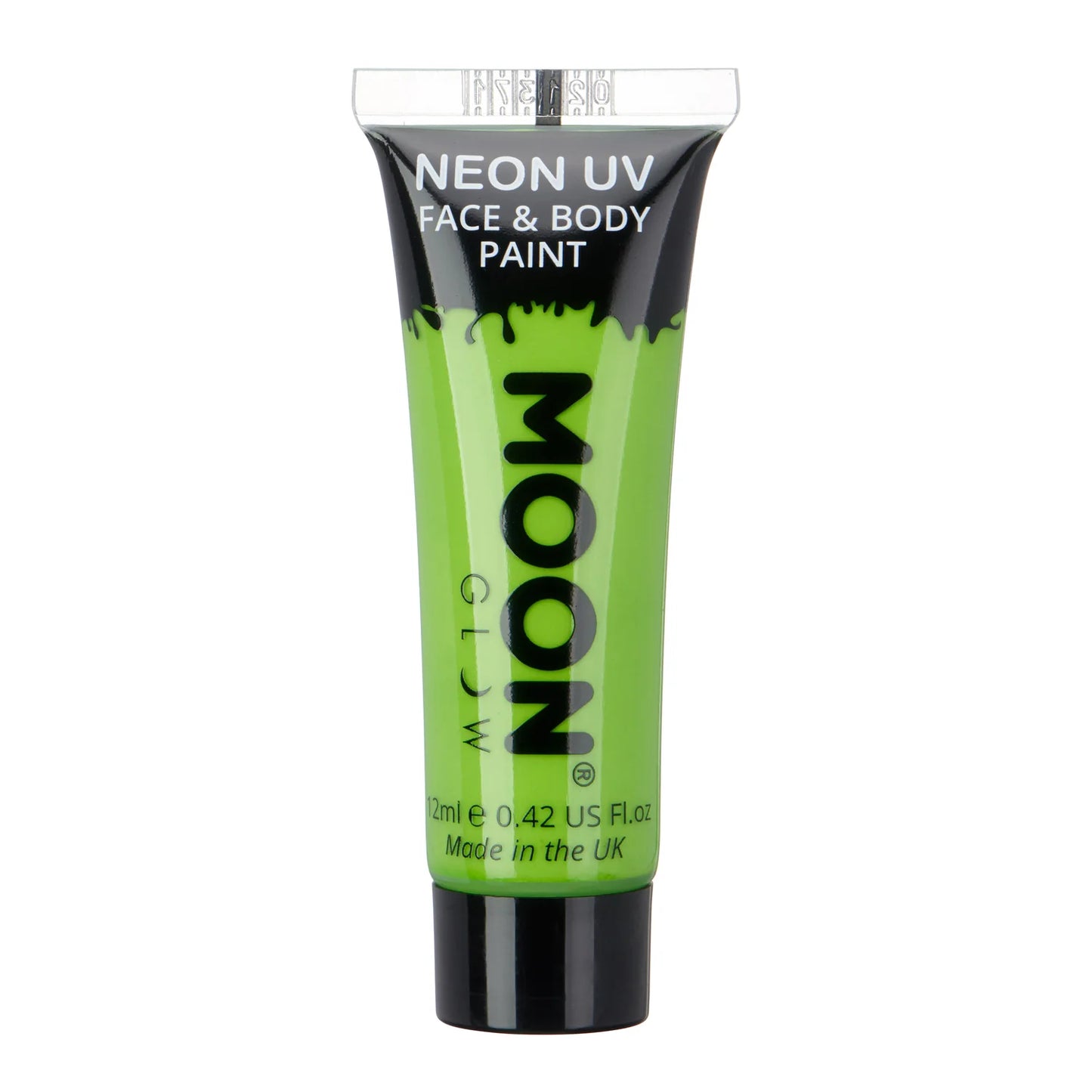 A tube of intense green neon UV face and body paint.