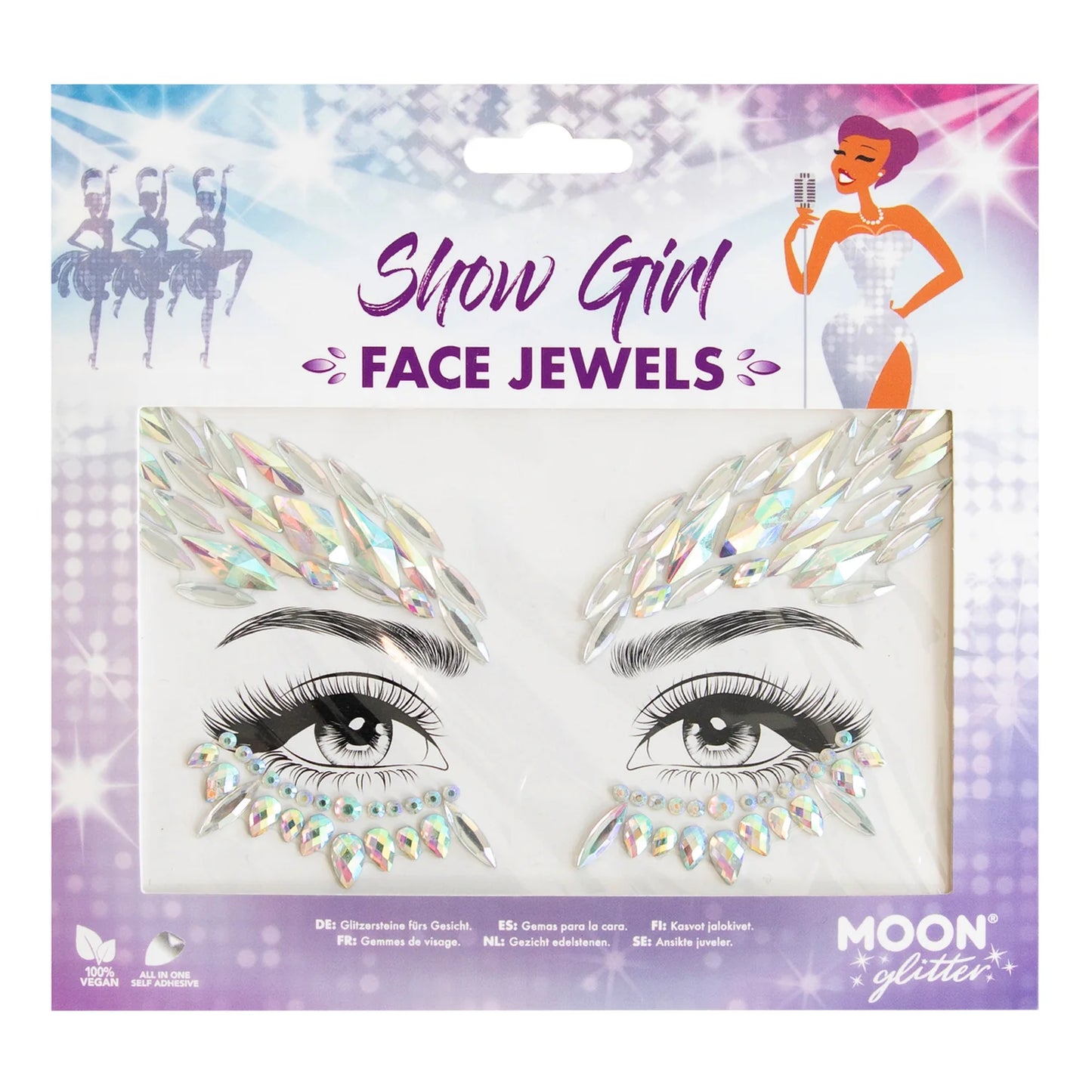 show girl face jewels, show girl face gems