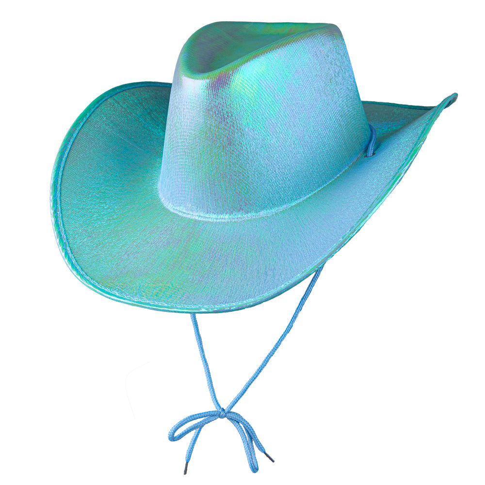 Cowboy Hat Iridescent - Aqua