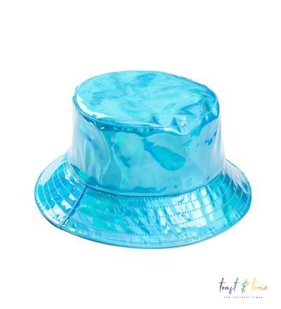 Turquoise Holographic Bucket Hat