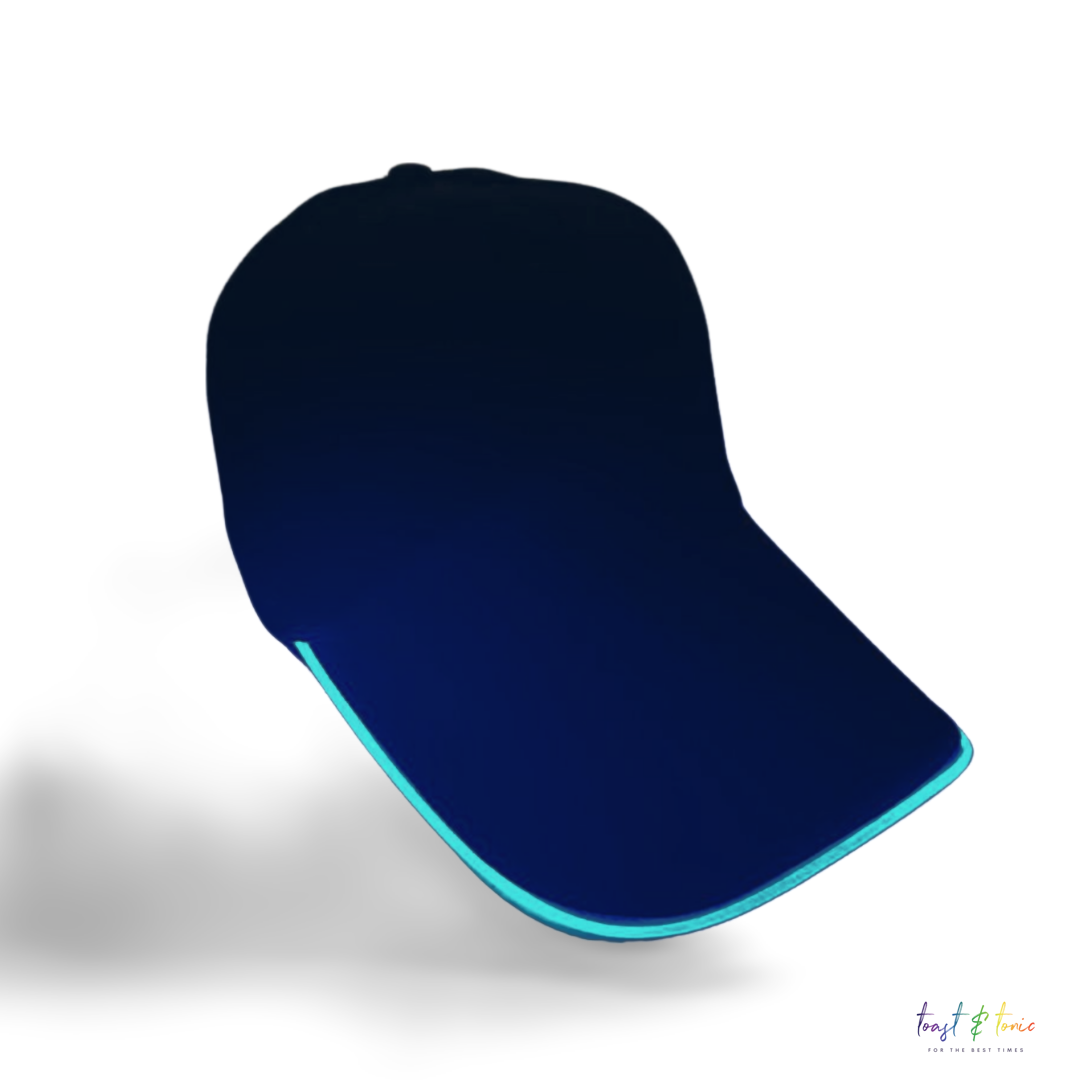 LED Baseball Cap - Black Baseball Cap with LED Lights