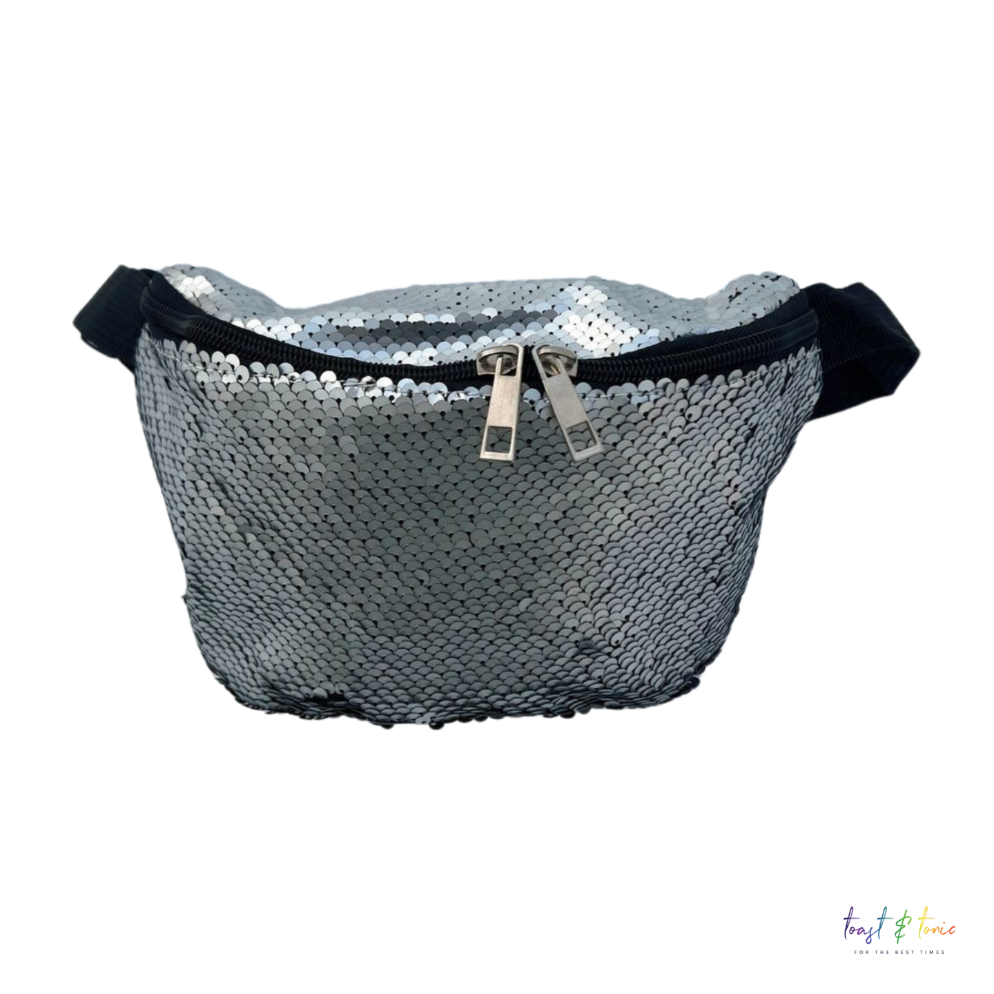 Silver Sequin Bum Bag