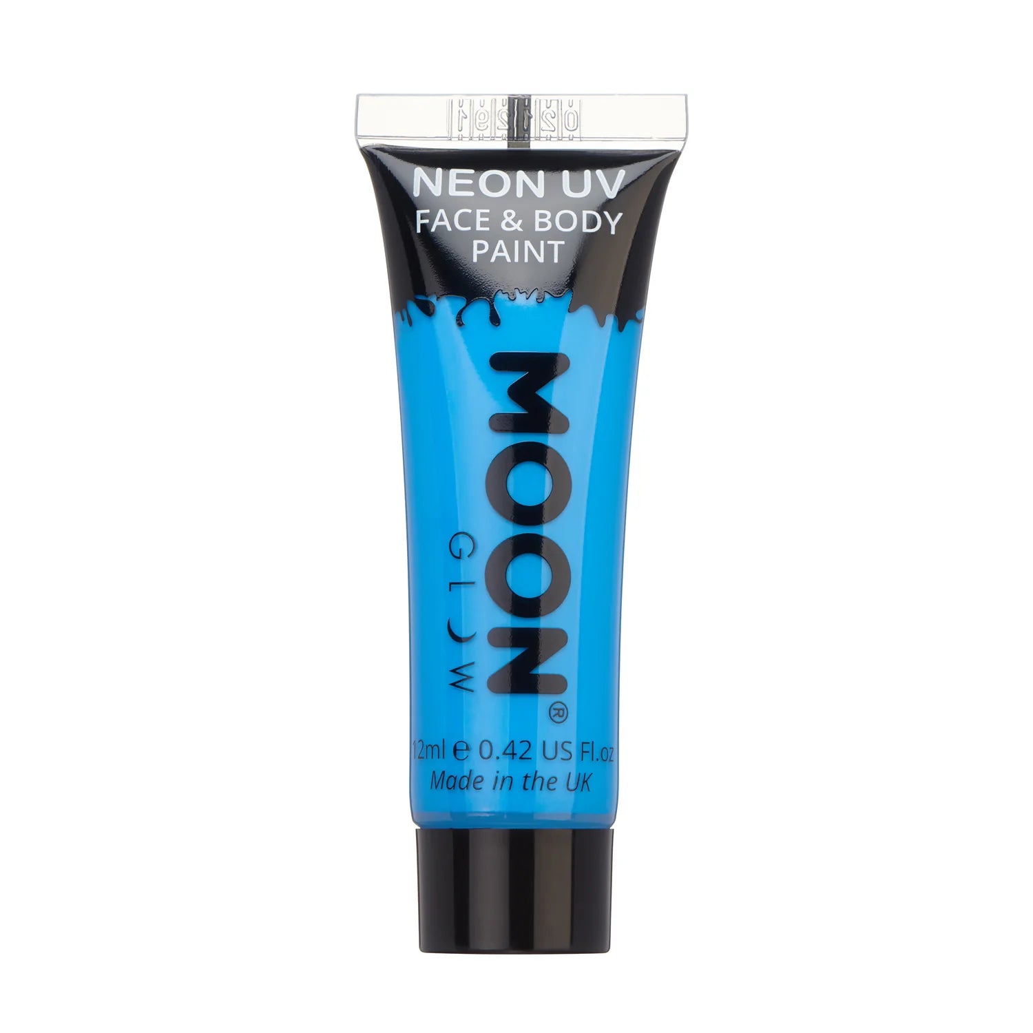 intense blue neon uv face and body paint 