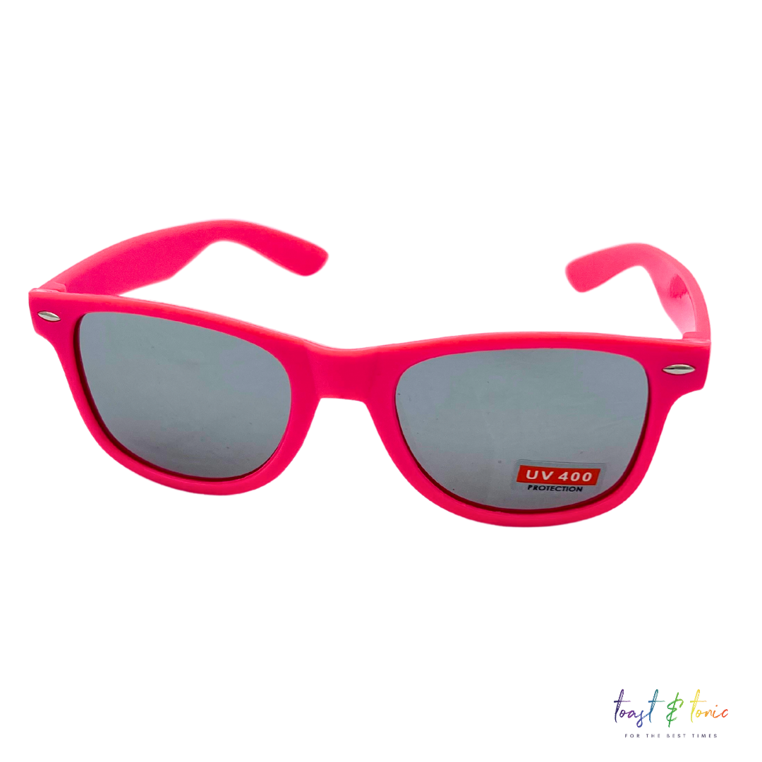 Neon Coloured Wayfarer Mirror Lens Sunglasses
