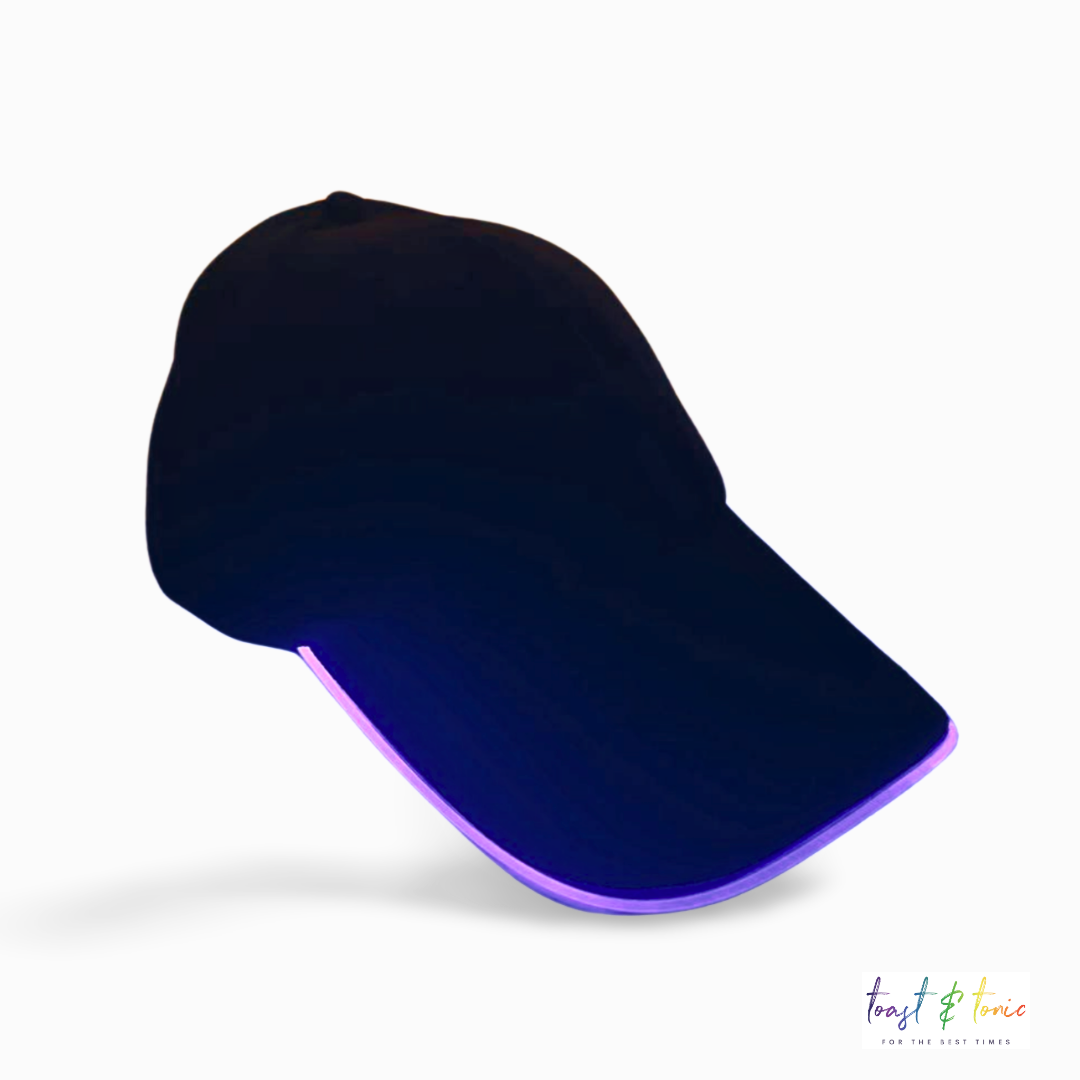 LED Baseball Cap - Black Baseball Cap with LED Lights