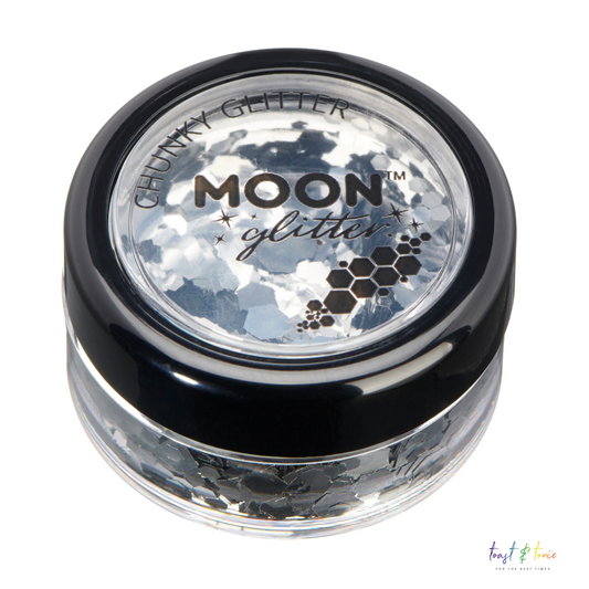 Chunky Face Glitter  Silver