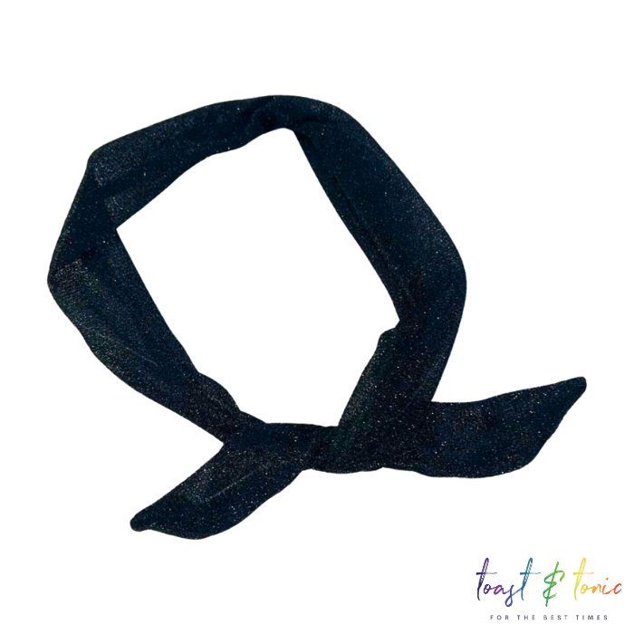 glittery wired headbands black on a white background