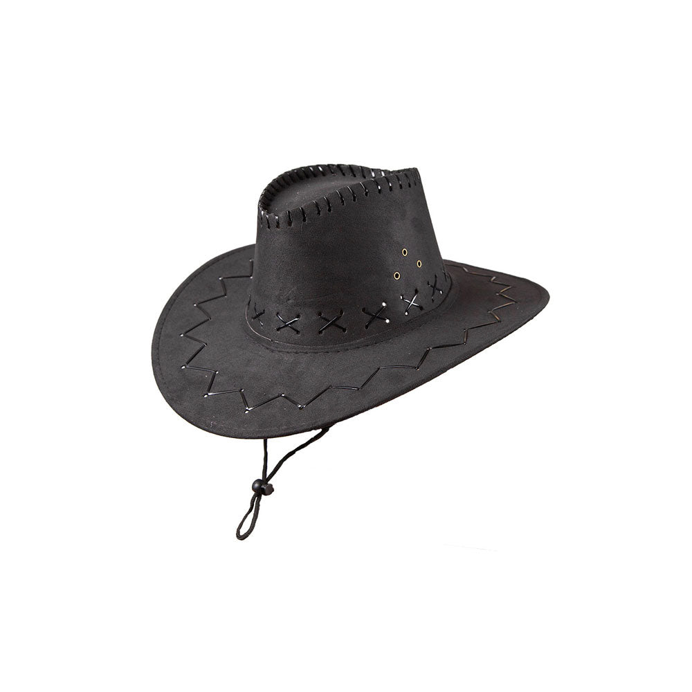cowboy hat black suede lightweight 