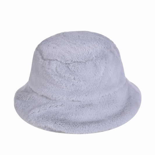 Kids Bucket Hat - Gray Fluffy