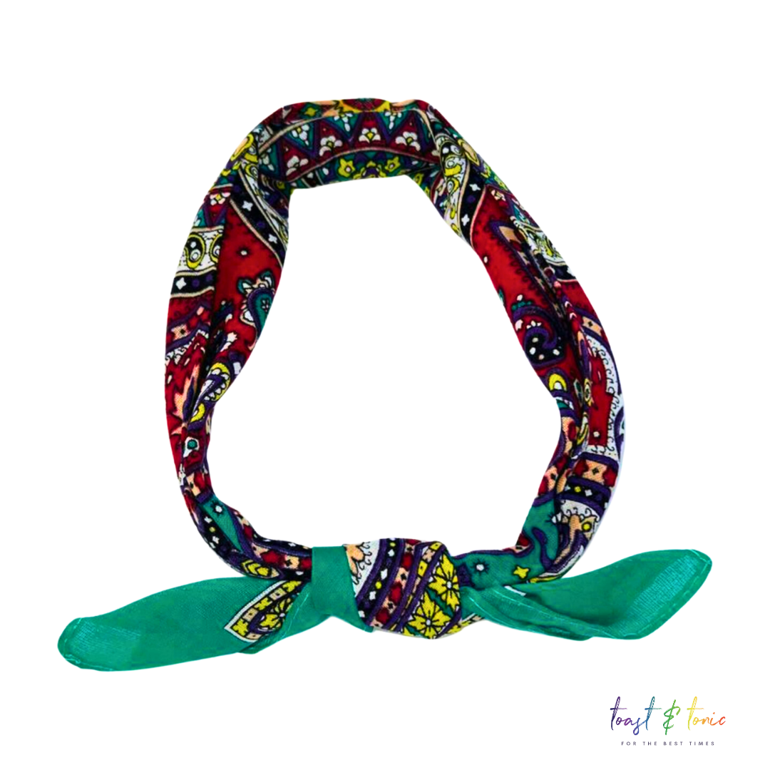 Paisley - Neckerchief, Head Wrap, Bandana 100% Cotton