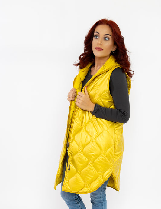 Long Gilet - One Size - Yellow