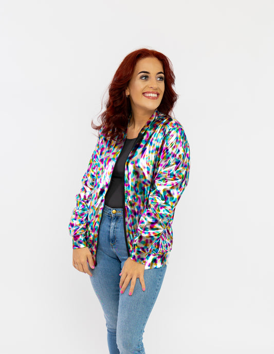Multi Coloured Holographic Jacket