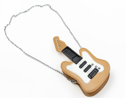 Tan guitar shoulder bag