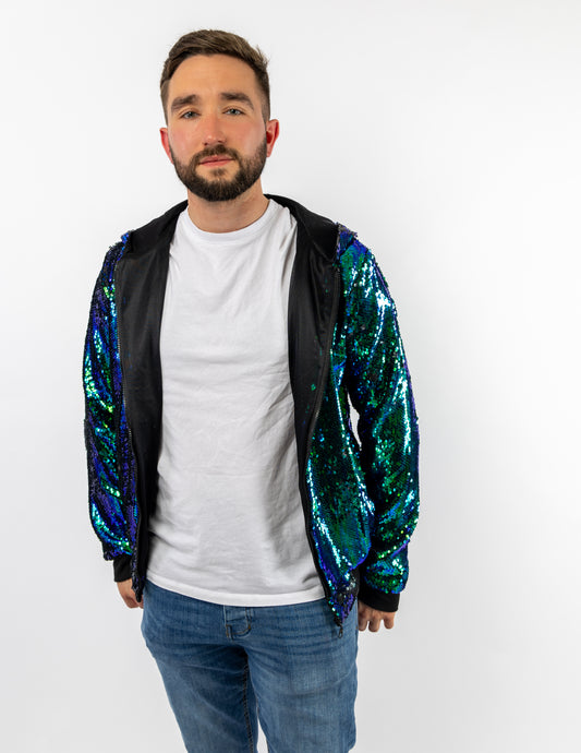 Green sequin bomber jacket - Unisex