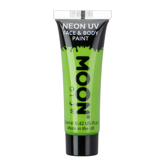 A tube of intense green neon UV face and body paint.