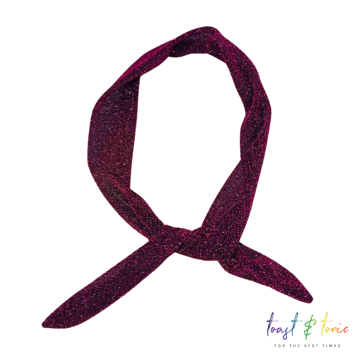 glittery wired headband in pink