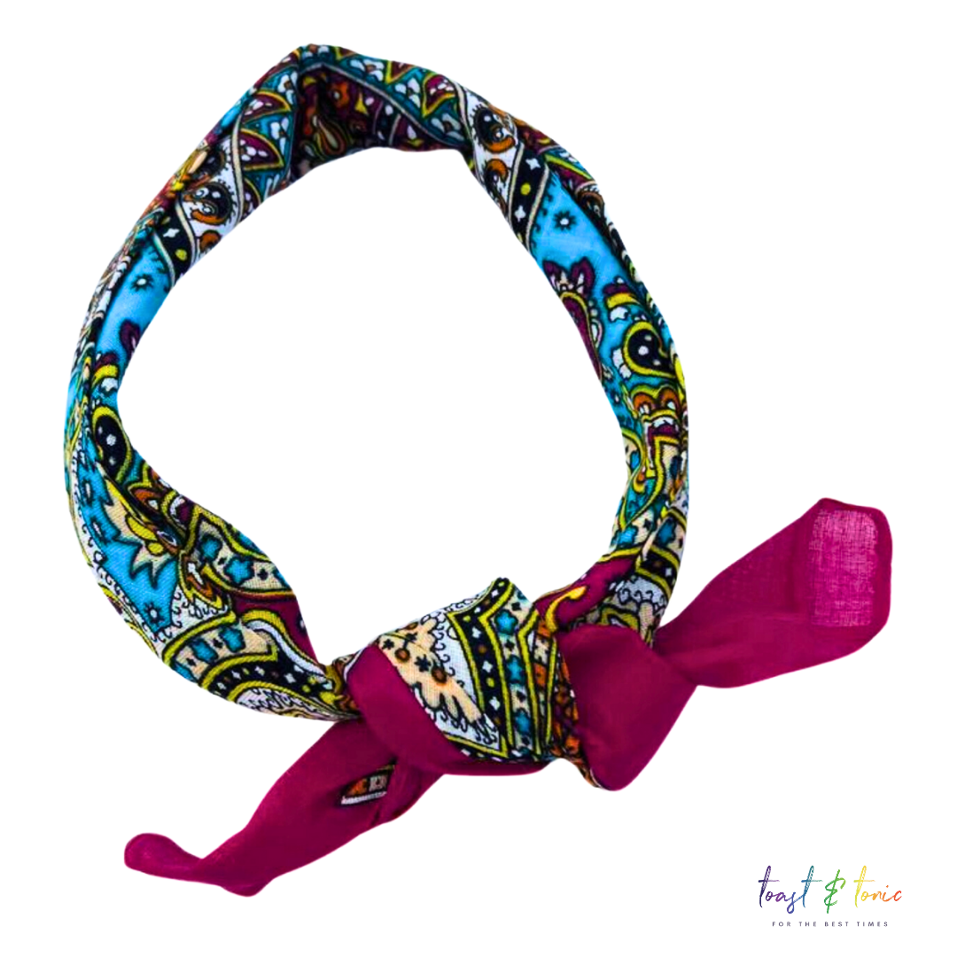 Paisley - Neckerchief, Head Wrap, Bandana 100% Cotton