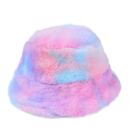 Fluffy Tie Dye Bucket Hat