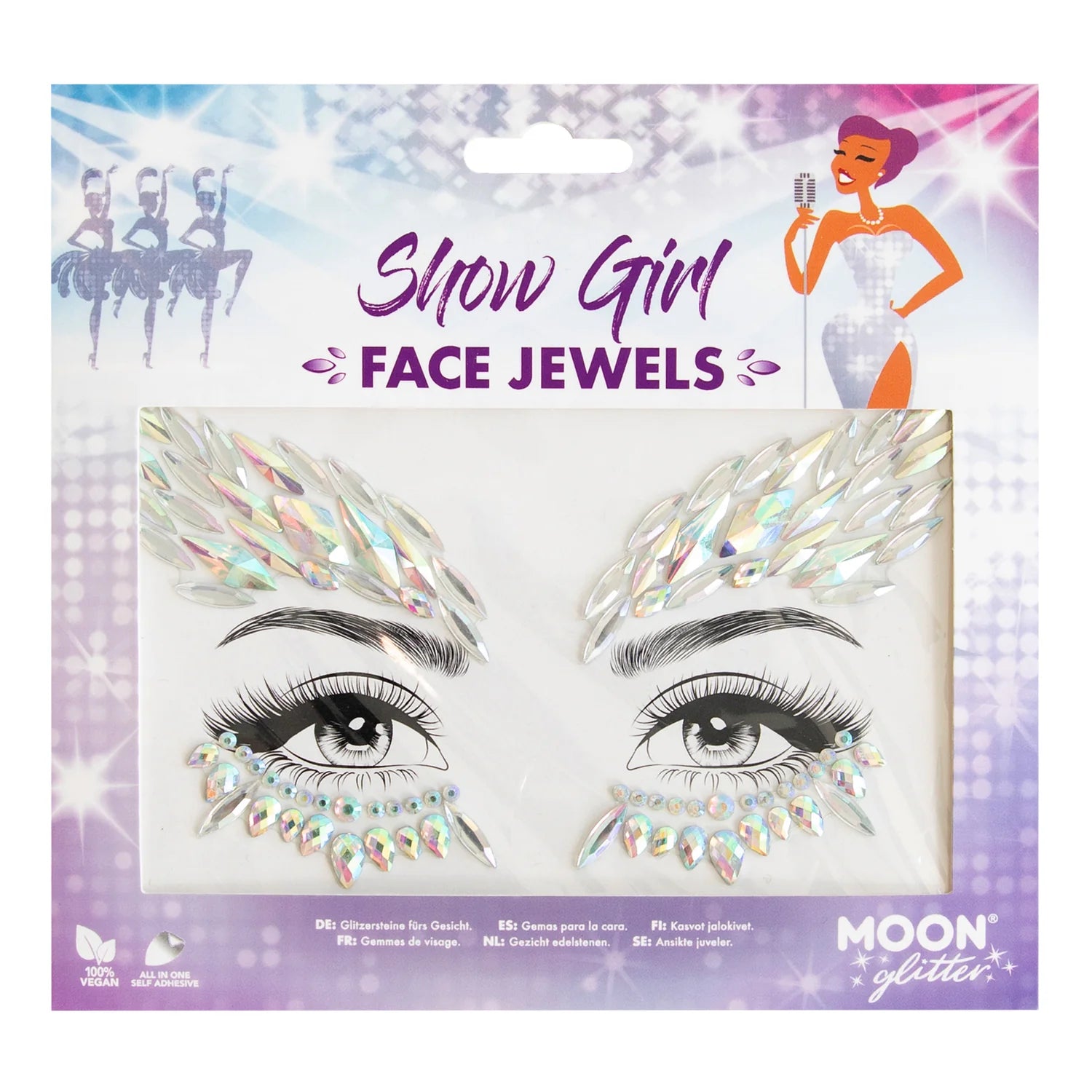 show girl face jewels, show girl face gems