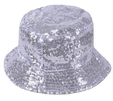 Silver Sequin Bucket Hat